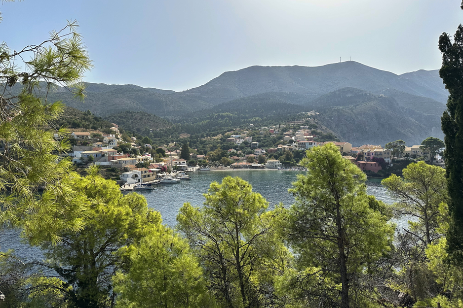 Blick durch Bäume auf Argostoli | © Linz Airport