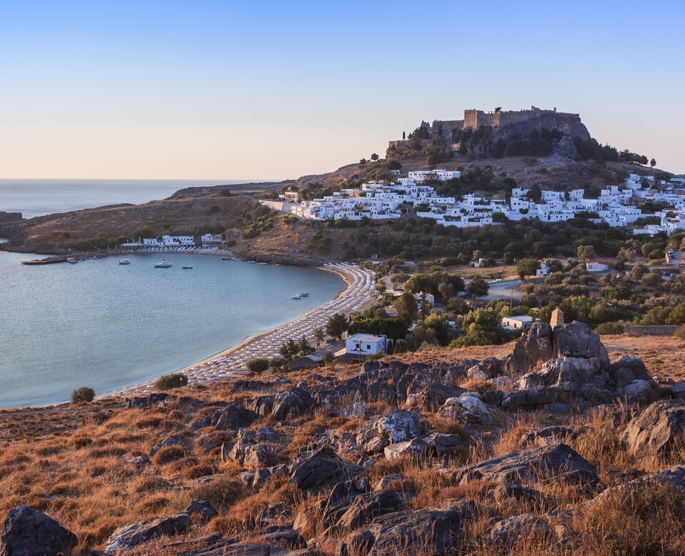 Blick über Lindos Stadt und Festung | © Envato elements