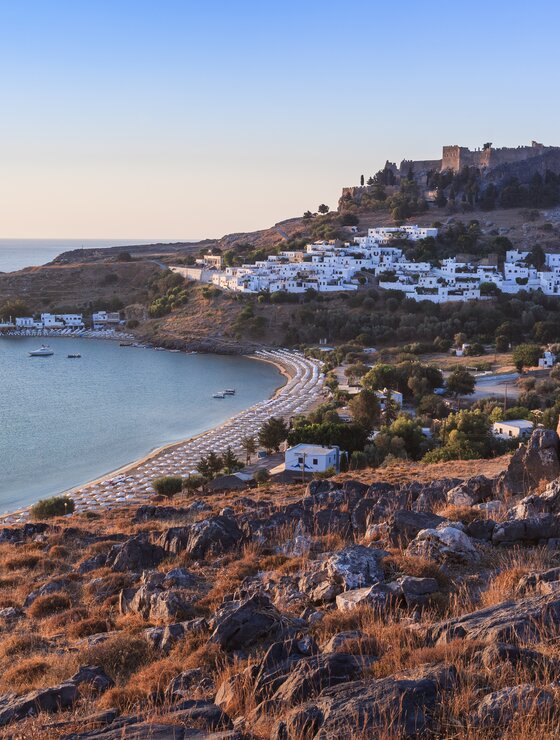 Blick über Lindos Stadt und Festung | © Envato elements