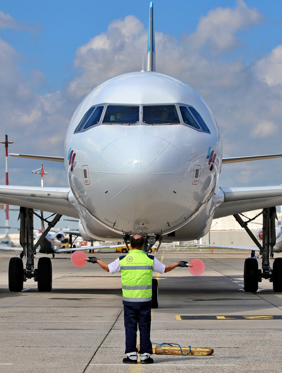 Einweisen Eurowings | © Linz Airport