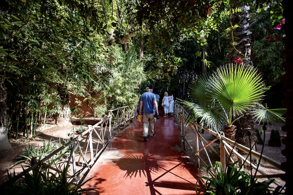 Touristen spazieren durch den Majorelle Garten | © Envato Elements