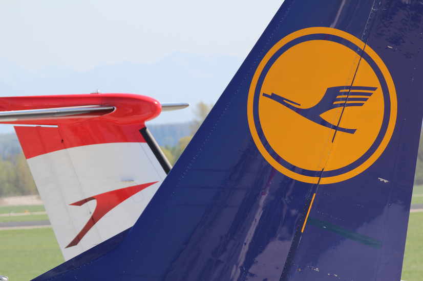 Leitwerke_von_Lufthansa_und_Austrian | © Flughafen Linz