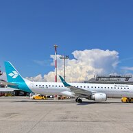 Maschine von Air Dolomiti auf dem Vorfeld | © Flughafen Linz